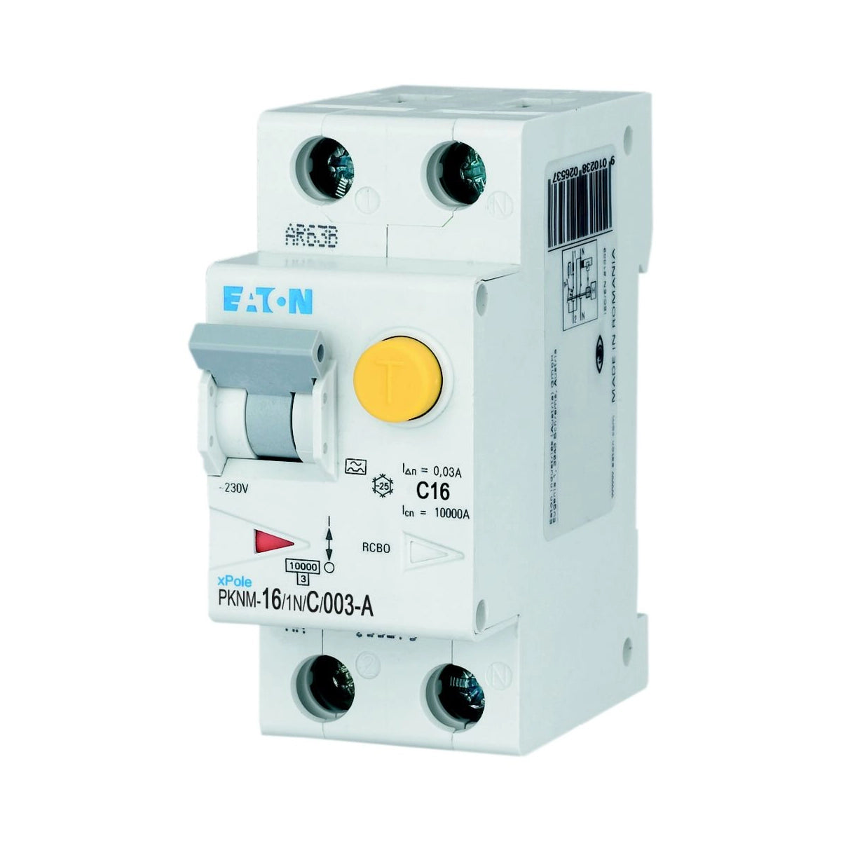 Eaton FI-LS-Schalter, Kennlinie C, 1+N, 16A, 30mA (PKNM-16/1N/C/003-A-M) - 236217