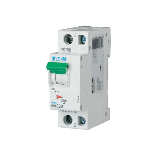 Eaton Leitungsschutzschalter, Kennlinie C, 1+N, 6A - PLSM-C6/1N-MW (242266)