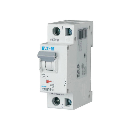 Eaton Leitungsschutzschalter, Kennlinie C, 1+N, 16A - PLSM-C16/1N-MW (242272)