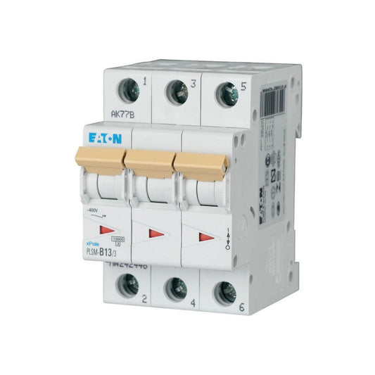 Eaton Leitungsschutzschalter, Kennlinie B, 3-polig, 13A - PLSM-B13/3-MW (242446)