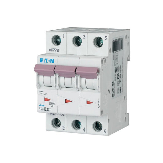 Eaton Leitungsschutzschalter, Kennlinie B, 3-polig, 32A - PLSM-B32/3-MW (242451)