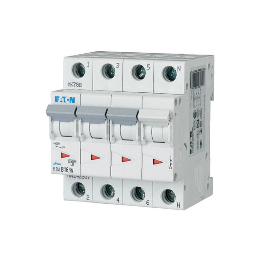 Eaton Leitungsschutzschalter, Kennlinie B, 3+N, 16A - PLSM-B16/3N-MW (242517)