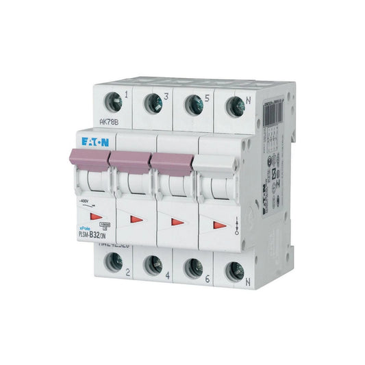 Eaton Leitungsschutzschalter, Kennlinie C, 3+N, 32A - PLSM-C32/3N-MW (242546)