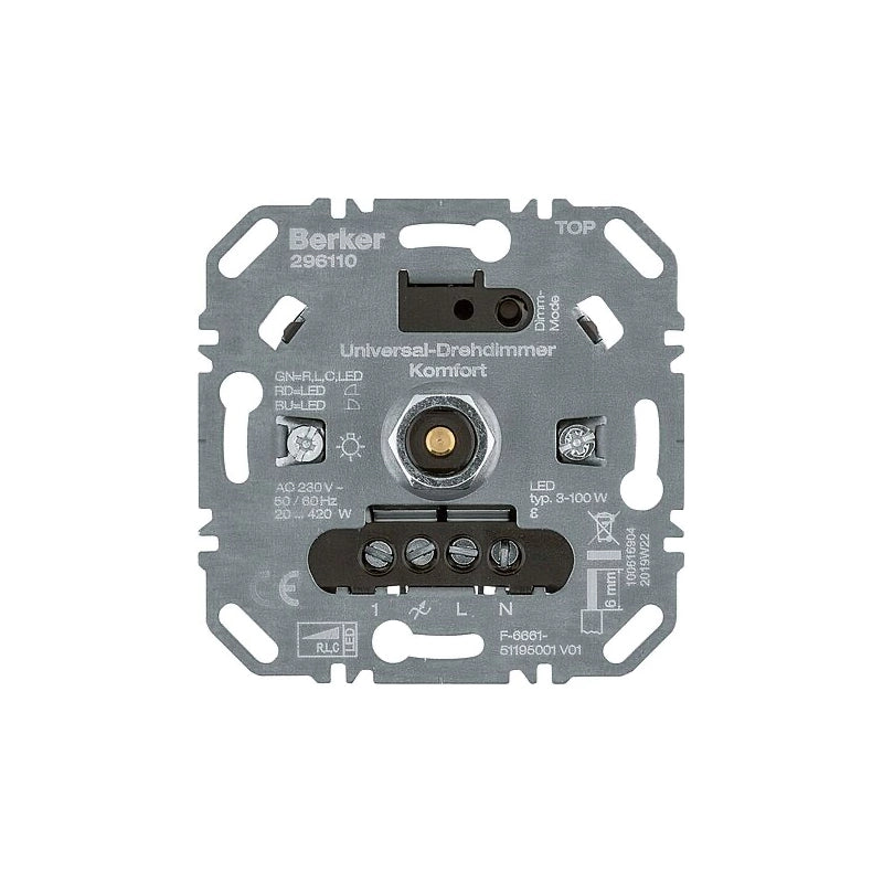 Berker Universal-Drehdimmer Komfort (R, L, C, LED) mit Softrastung