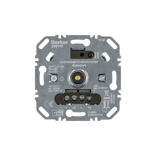 Berker Universal-Drehdimmer Komfort (R, L, C, LED) mit Softrastung