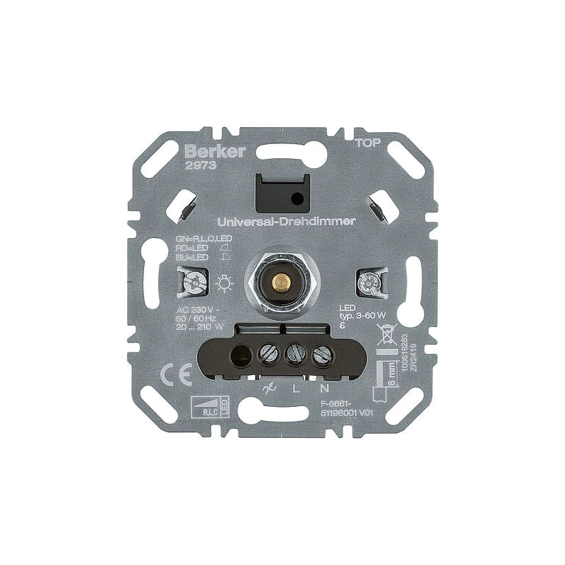 Berker Universal-Drehdimmer (R, L, C, LED) mit Softrastung