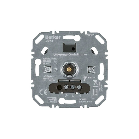 Berker Universal-Drehdimmer (R, L, C, LED) mit Softrastung