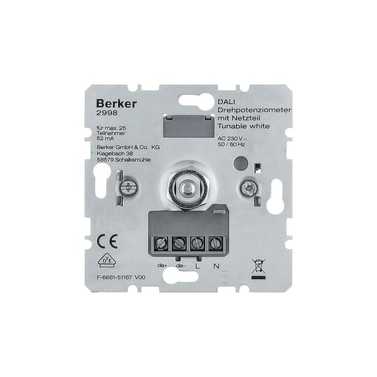 Berker DALI Drehpotentiometer tunable white Up - mit Spannungsversorgung