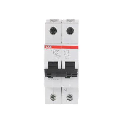 ABB Sicherungsautomat S200, 1+N, 20A, B, 6kA - S201-B20NA