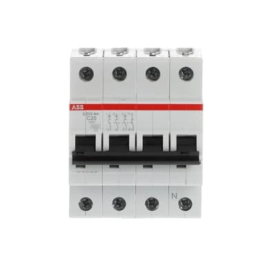ABB Sicherungsautomat S200, 3+N, 20A, C, 6kA - S203-C20NA