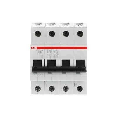 ABB Sicherungsautomat S200, 3+N, 32A, C, 6kA - S203-C32NA