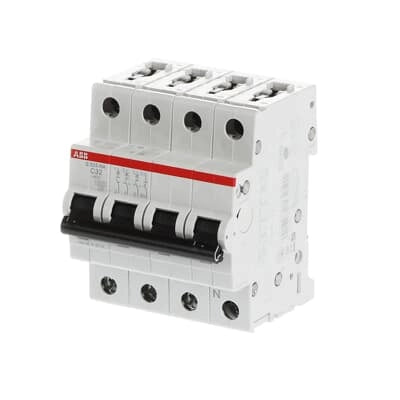 ABB Sicherungsautomat S200, 3+N, 32A, C, 6kA - S203-C32NA