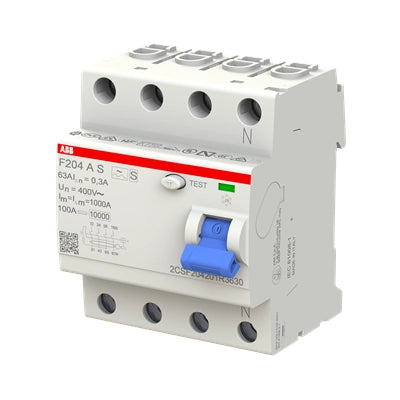 ABB FI-Schutzschalter F200, 4-polig, 300mA, 63A, Typ A - F204 A S-63/0.3
