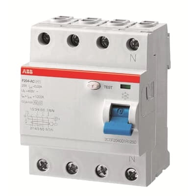 ABB FI-Schutzschalter F200, 4-polig, 30mA, 40A, Typ A - F204 A-40/0.03 T