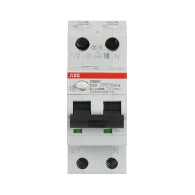 ABB FI-LS-Schalter DS201, 1+N, 30mA, 10A, C, Typ A - DS201 C10 A30