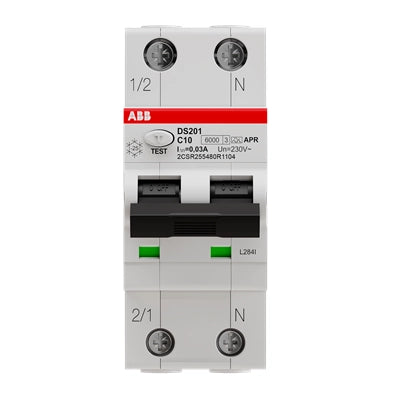 ABB FI-LS-Schalter DS201, 1+N, 30mA, 10A, C, Typ A APR - DS201 C10 APR30