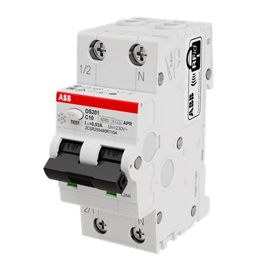ABB FI-LS-Schalter DS201, 1+N, 30mA, 10A, C, Typ A APR - DS201 C10 APR30