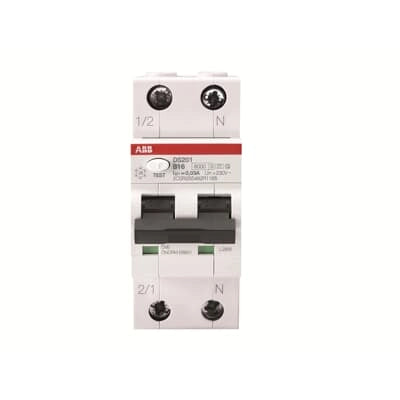 ABB FI-LS-Schalter DS201, 1+N, 30mA, 16A, B, Typ A/G - DS201 B16 G30