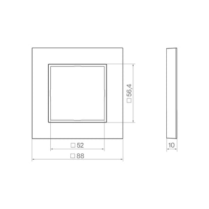 Hager Rahmen 1fach A.8 nachtschwarz matt - WAD8100BM