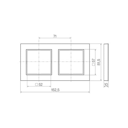 Hager Rahmen 2fach A.1 lichtweiß glänzend - WAD6200WG