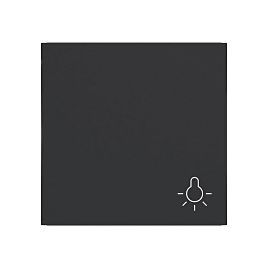 Hager Wippe 1fach Symbol Licht A.x/C.x nachtschwarz matt - WAW1012BM