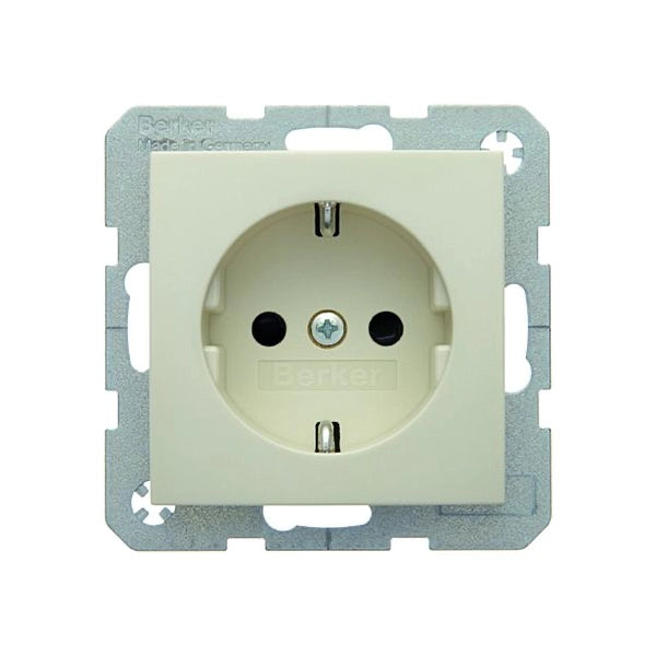 Berker S.1 Schuko Steckdose, erh. Berührungsschutz, Schraubliftklemmen, weiß glänzend