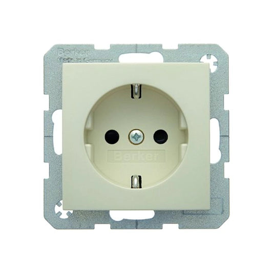 Berker S.1 Schuko Steckdose, erh. Berührungsschutz, Schraubliftklemmen, weiß glänzend