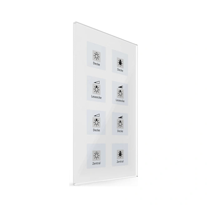 MDT KNX Glastaster Plus 8-fach weiß
