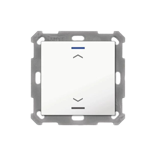 MDT KNX Taster Light 55 x 55 mm 1-fach RGBW, reinweiß glänzend, Jalousie