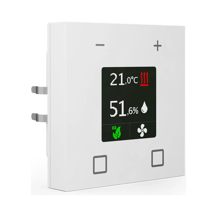 MDT KNX 55 x 55 mm Nebenstelle mit Farbdisplay reinweiß glänzend UP