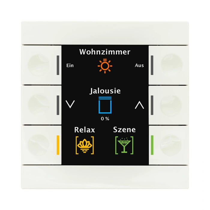 MDT KNX Taster Smart 86 mit Farbdisplay reinweiß glänzend