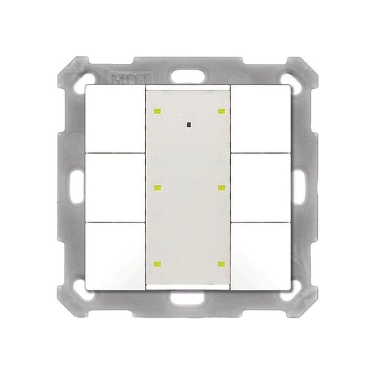 MDT KNX Tastsensor 6-fach Plus reinweiß glänzend
