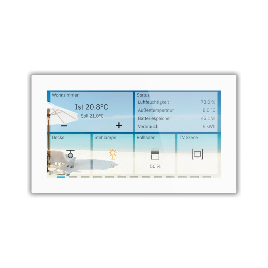 MDT KNX Glas Touch Smart 6 Zoll Secure weiß