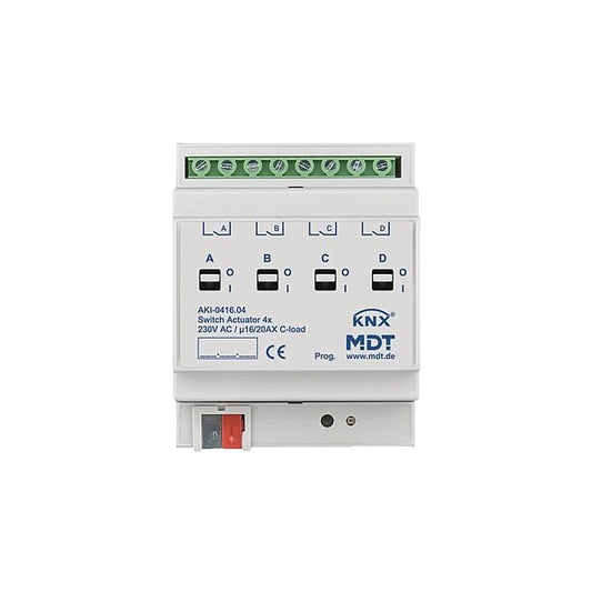 MDT KNX Schaltaktor 4-fach C-Last 16/20A REG