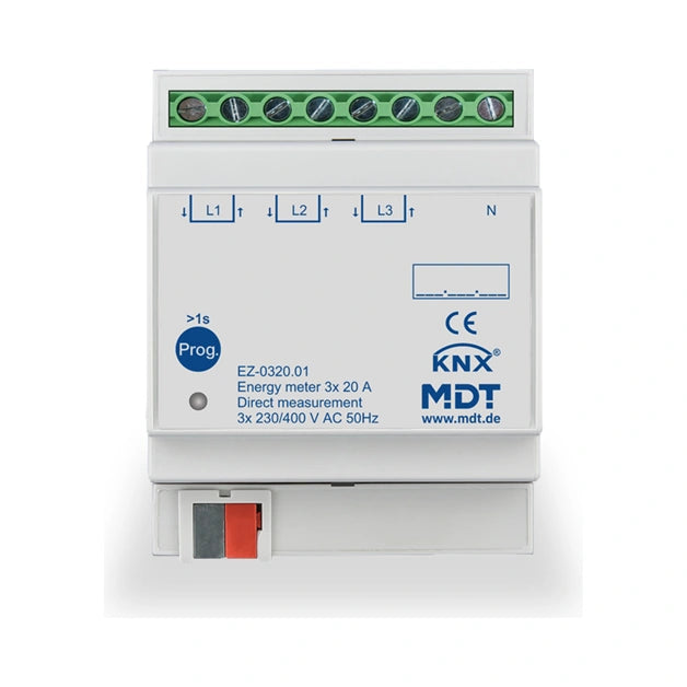 MDT KNX Energiezähler 3-fach mit Direktmessung 20 A REG