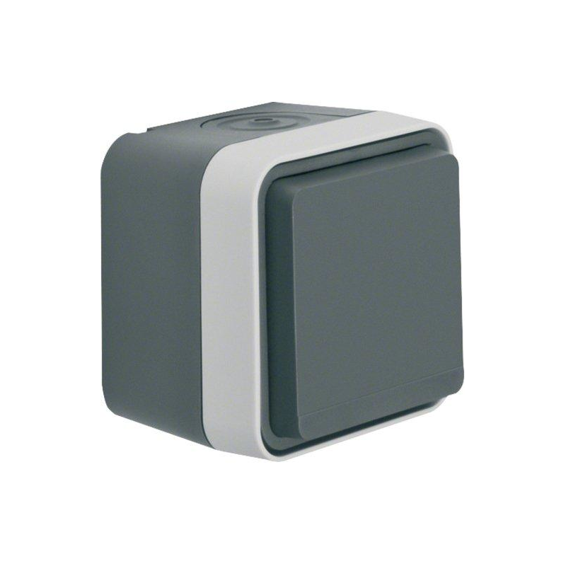 BERKER Steckdose SCHUKO mit Klappdeckel AP