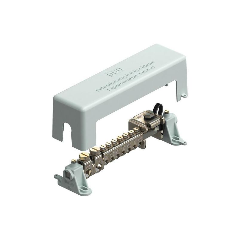 OBO Potentialausgleichsschiene 217mm CuZn grau