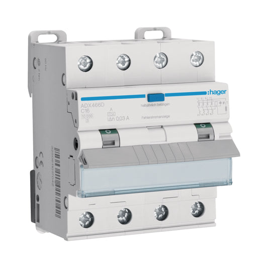 Hager FI-LS-Schalter ADX466D, C16, 30mA, 4-polig, Typ A