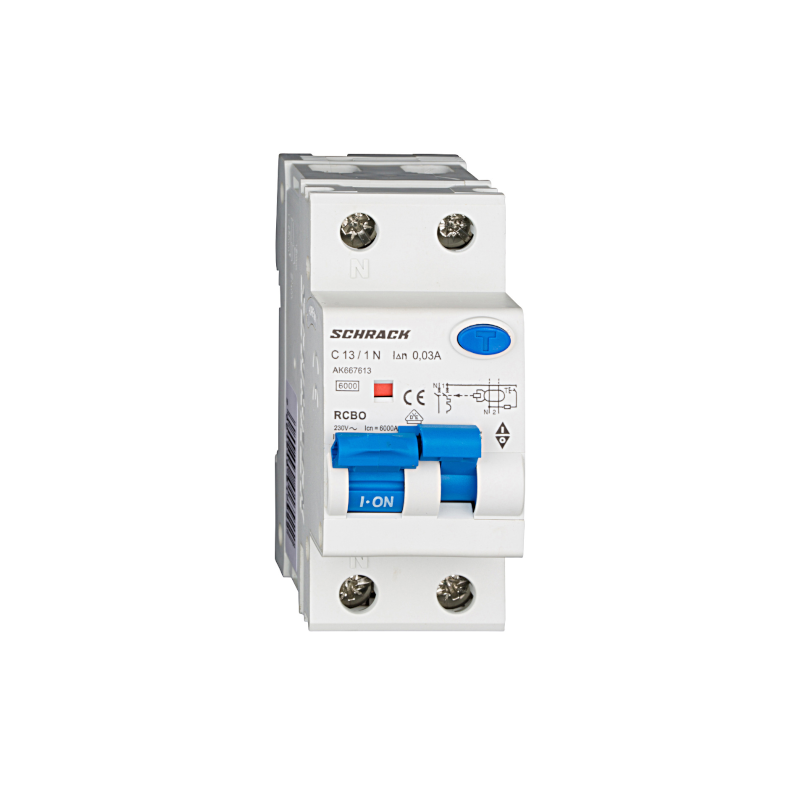 Schrack LS-FI-Schalter AMPARO, 6kA, Kennlinie C, 13A, 30mA, 1+N, Typ A (AK667613--)