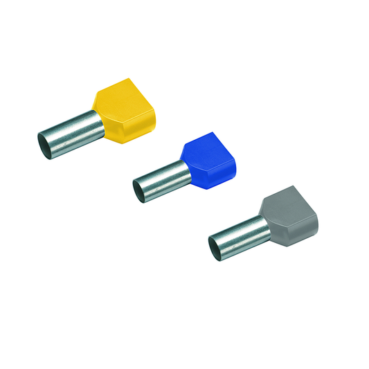 CIMCO Aderendhülse isoliert, Duo 2x2,5mm², L=10mm, blau (100Stk)