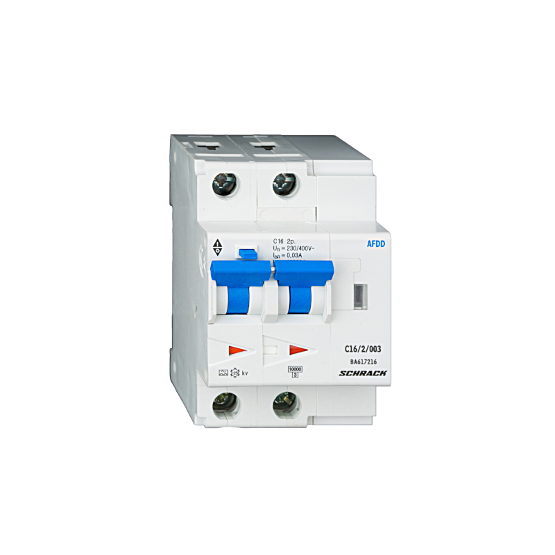 Schrack AFDD, Serie Lisa, C 16A, 2-polig, 30mA, Typ A, 10 kA (BA617216--)