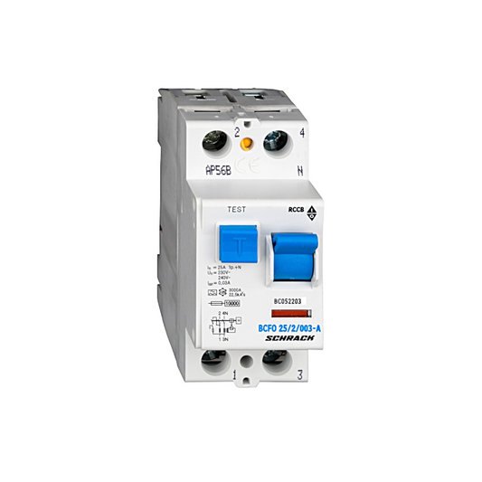 Schrack FI-Schutzschalter, 25A, 2-polig, 30mA, Typ A (Puls) BC052203—