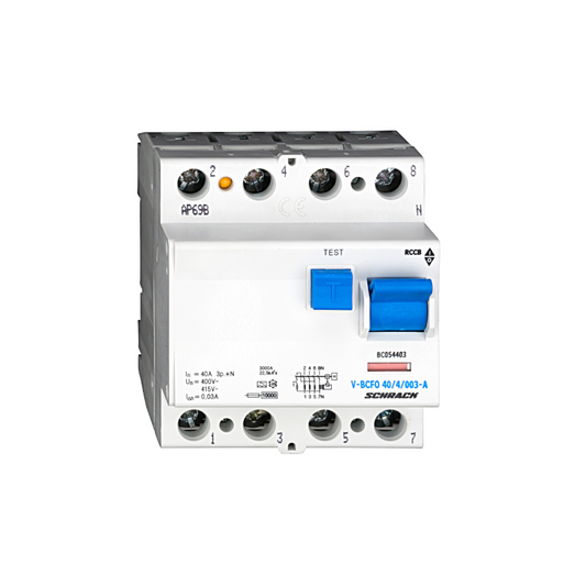 Schrack FI-Schutzschalter, 40A, 4-polig, 30mA, vsf., Typ A (Puls) BC054403—