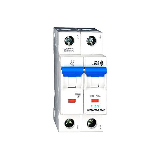 Schrack Sicherungsautomat, Kennlinie C, 16A, 2-polig, 10kA (BM017216--)