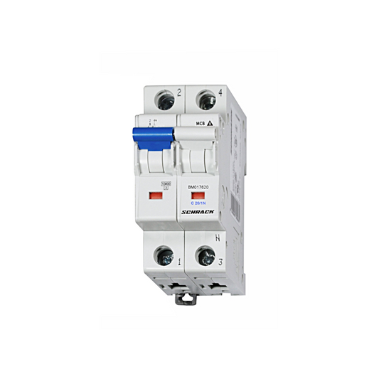 Schrack Sicherungsautomat, Kennlinie C, 20A, 1+N, 10kA (BM017620--)
