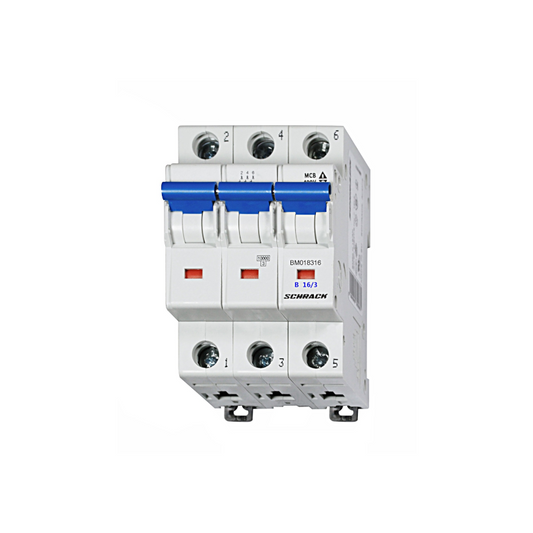Schrack Sicherungsautomat, Kennlinie B, 16A, 3-polig, 10kA (BM018316--)
