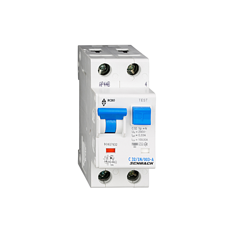 Schrack LS-FI-Schalter, Kennlinie C, 32A, 30mA, 1+N, Typ A (BO617632--)