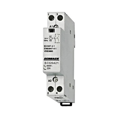 Schrack Installationsschütz, 20A, 1S+1Ö, 24V AC, 1TE (BZ326421--)