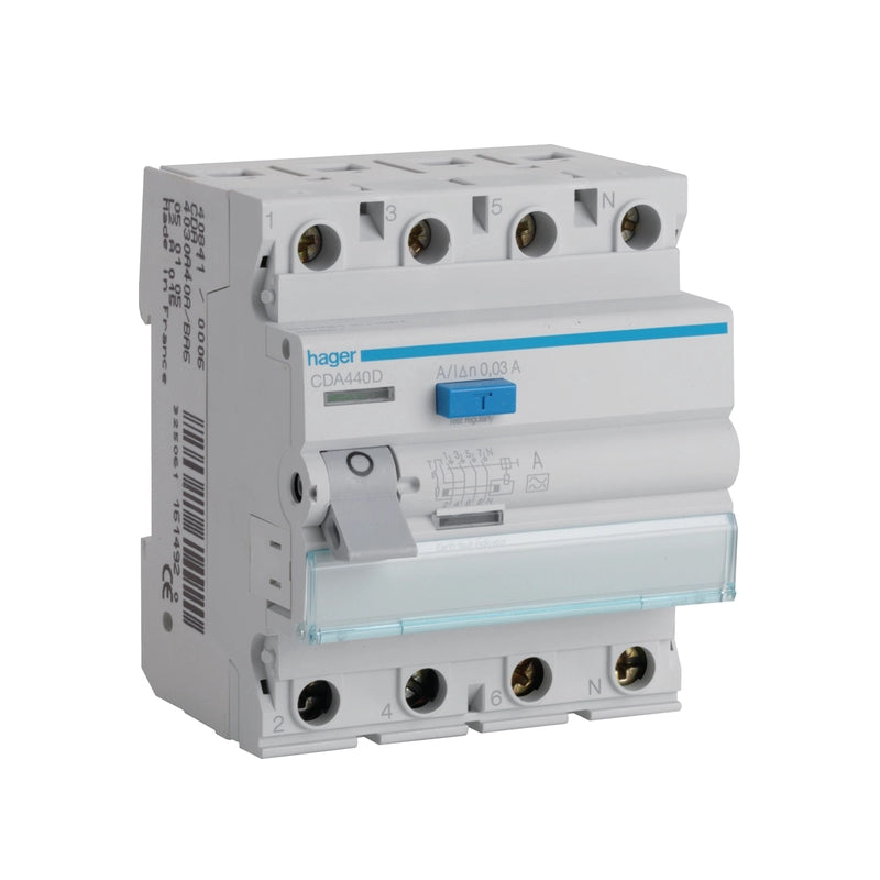 Hager FI-Schutzschalter 4-polig 6kA 40A 30mA Typ A - CDA440D