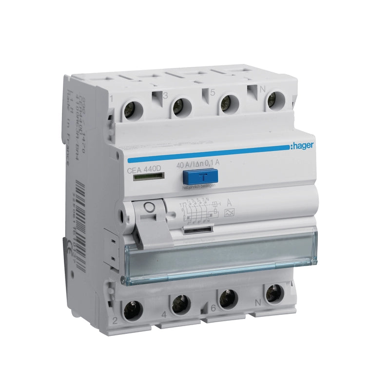 Hager FI-Schutzschalter 4-polig 6kA 40A 100mA Typ A - CEA440D